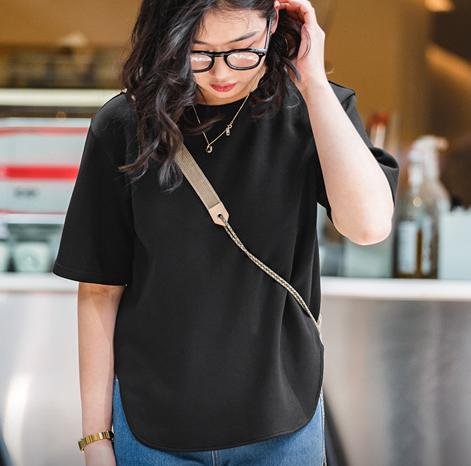 Air Cotton Irregular Breathable Short Sleeves 120