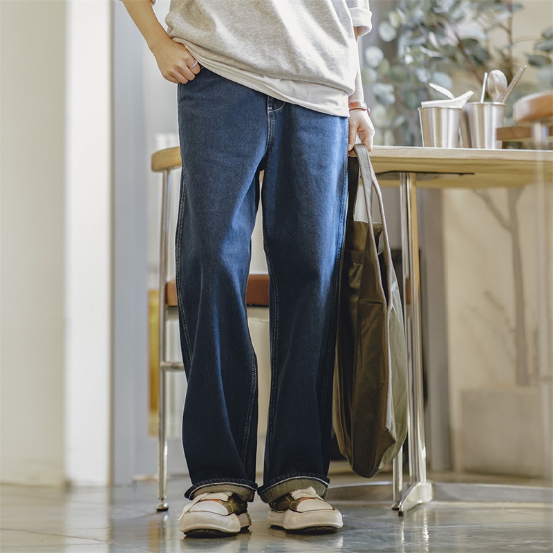 Boyfriend-Style Loose Wide-Leg Jeans 145