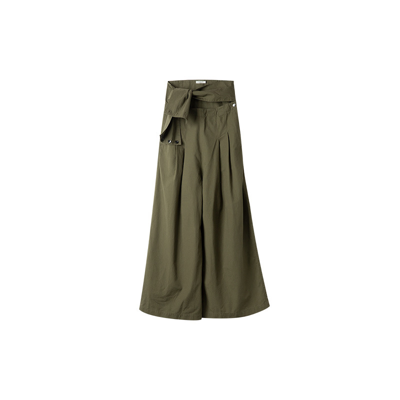 Drape Slim Summer High Waist Trousers 131