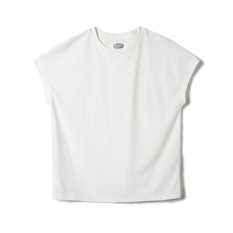 Ice Silk Top Drop Shoulder Basic Short Sleeve Cool Summer 103