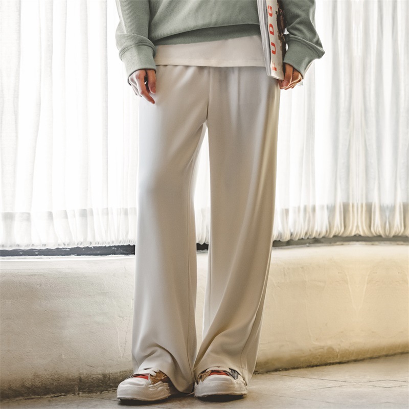 Draped Casual Wide Non-ironing Trousers 134