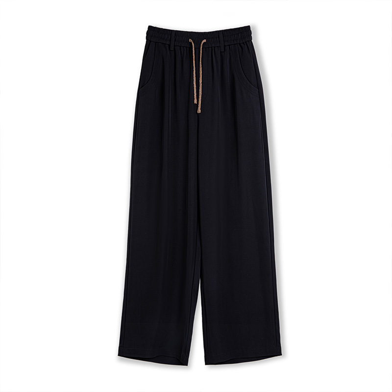 Draped Casual Wide Non-ironing Trousers 134