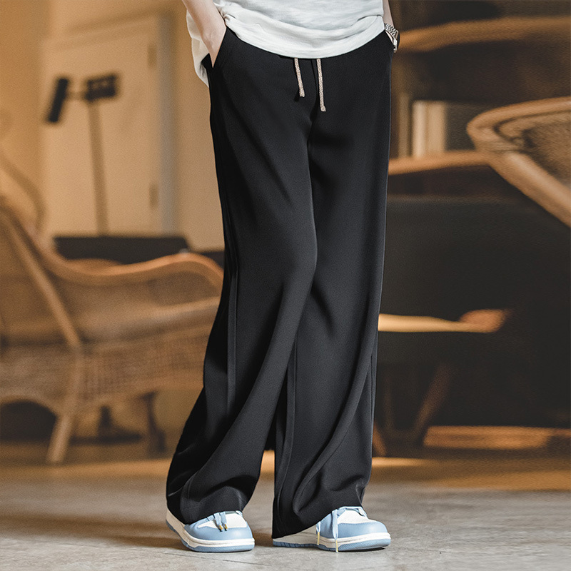 Draped Casual Wide Non-ironing Trousers 134 02