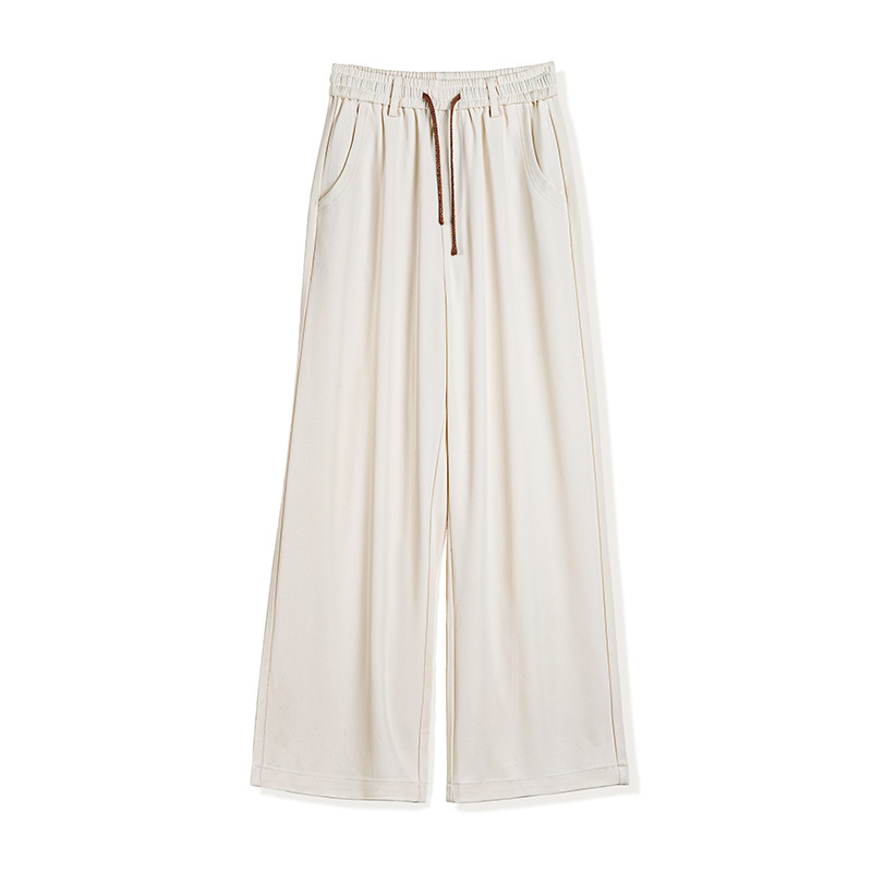 Draped Casual Wide Non-ironing Trousers 134