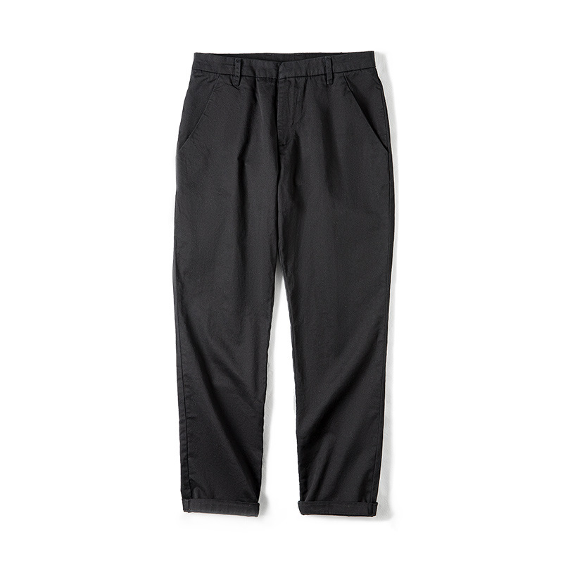 Retro Slim Straight Leg Pants Trendy Slim Gray 142 02