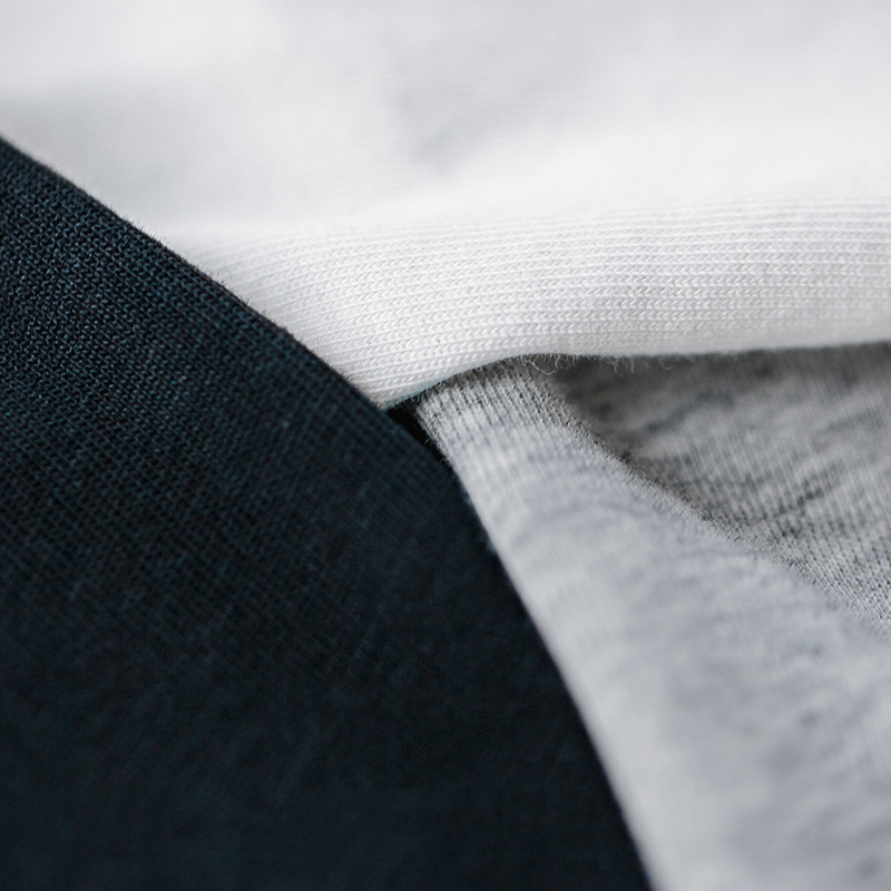 Simple Basic Cotton White Raglan T-Shirt 102 02