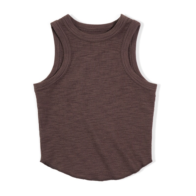Slim Racer Vest with Solid Color Suspenders and Outerwear 123