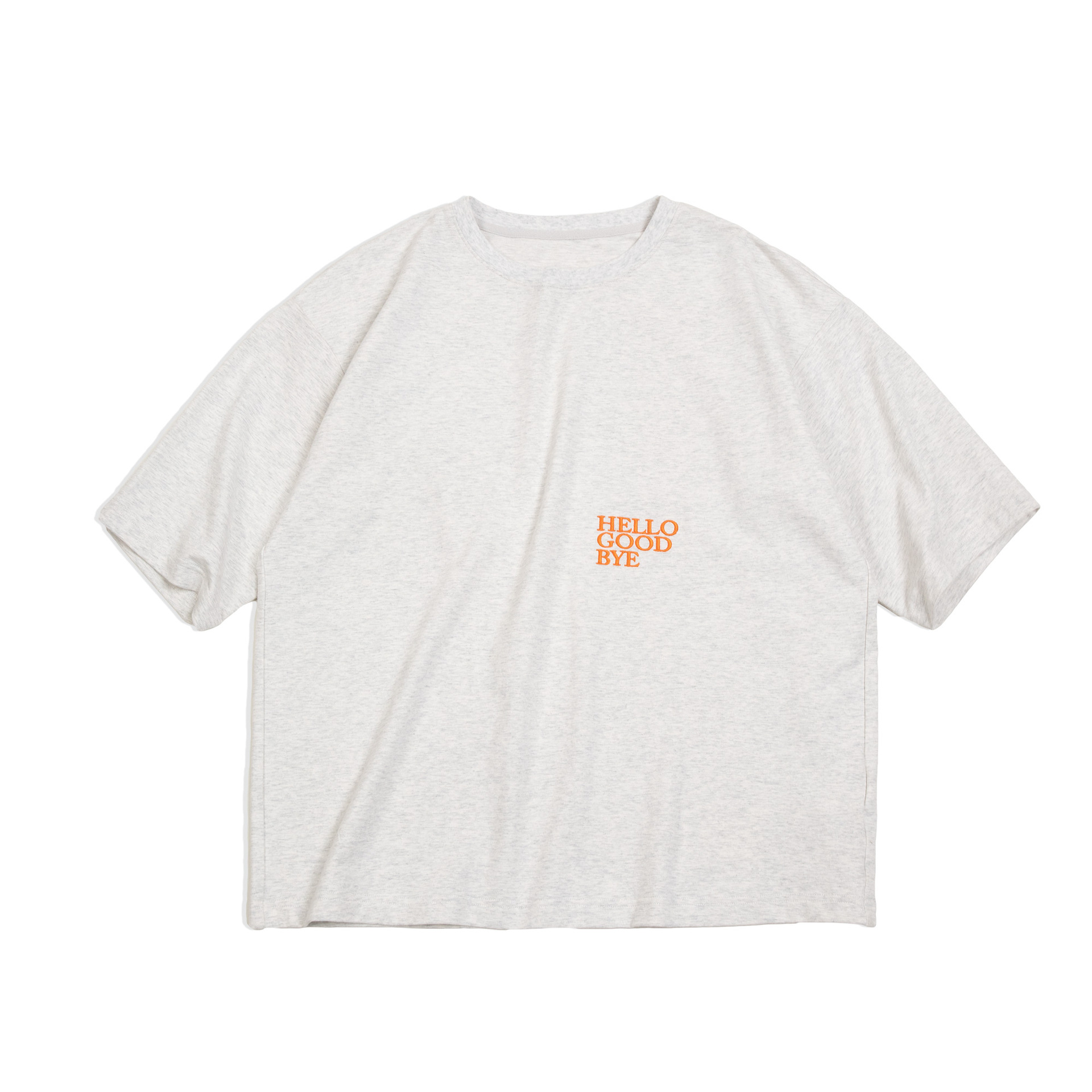 Solid Color Embroidered T-Shirt Loose Casual Short Sleeves 111