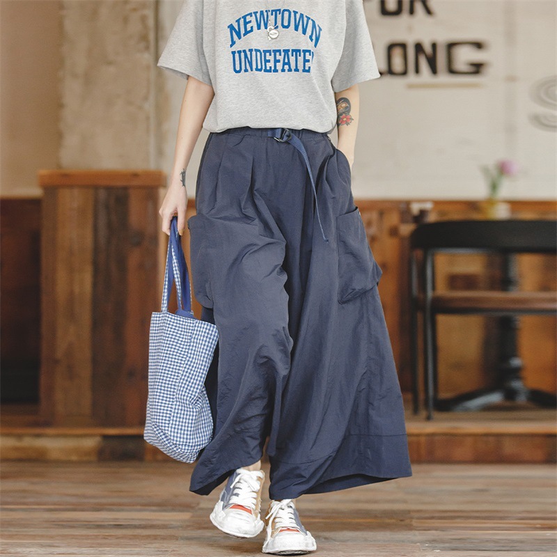 Thin and Hip-Covering All-Match Wide-Leg A-Line Culottes for Summer 154 01