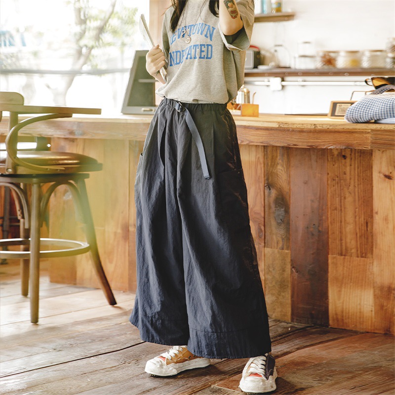 Thin and Hip-Covering All-Match Wide-Leg A-Line Culottes for Summer 154 02