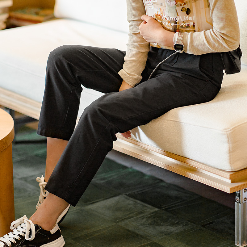 Washed Straight Tube Pants Slim Fit Casual Pants with Small Feet 133